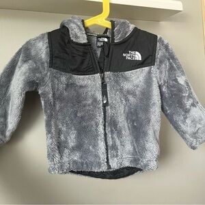 The North Face Infant Plush-Lined Hooded Jacket - Gray & Black